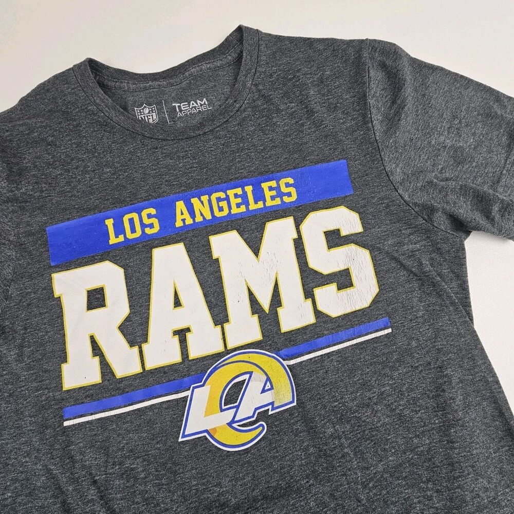 Los Angeles Rams T-Shirt Men's Small Gray NFL Team Apparel Logo Football